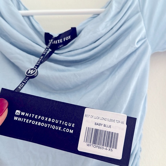 WHITE FOX BOUTIQUE BEST OF LUCK LONG SLEEVE TOP
BABY BLUE - Picture 3 of 3